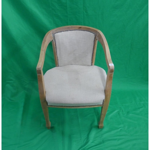 465 - Upholstered beech tub chair