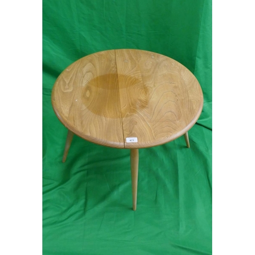 471 - Small blonde elm Ercol drop leaf table