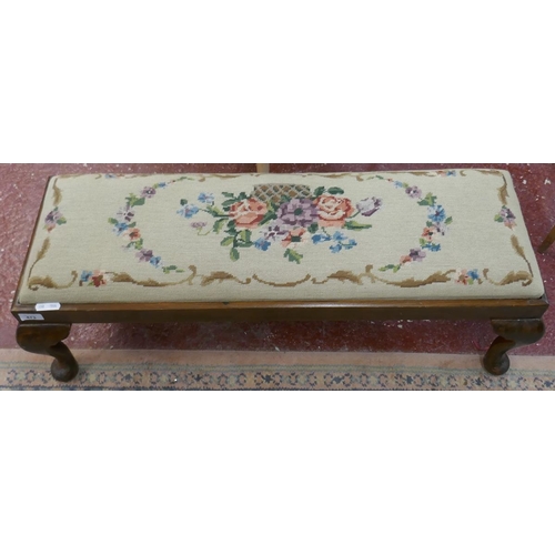 473 - Tapestry top double foot stool
