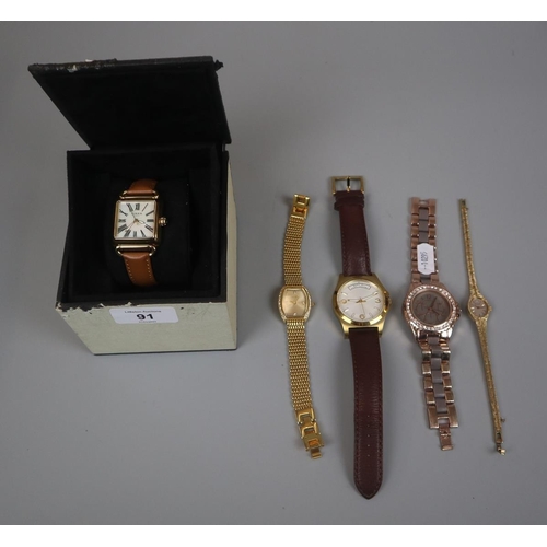 91 - Collection of watches to include Marc Jacobs etc