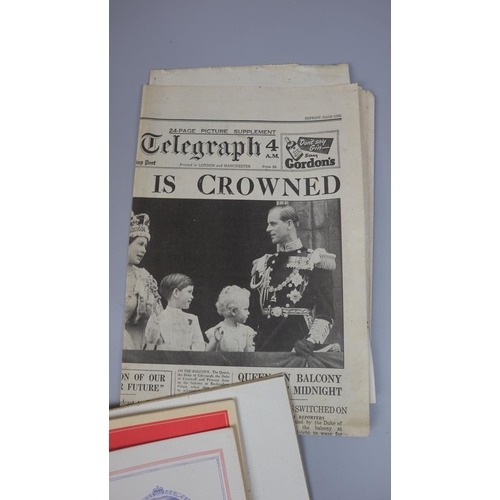 123 - Collection of 1953 Coronation memorabilia relating to events in Warwick