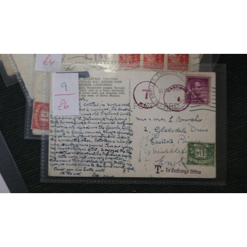 134 - Stamps - Postage dues on covers or postcards (13)