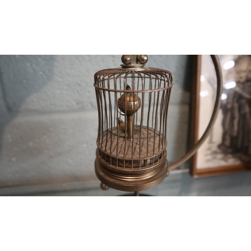 155 - Vintage bird cage clock 