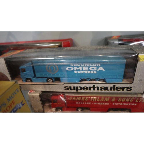 189 - Collection of boxed die cast trucks mostly Corgi Super Haulers - 15 in total