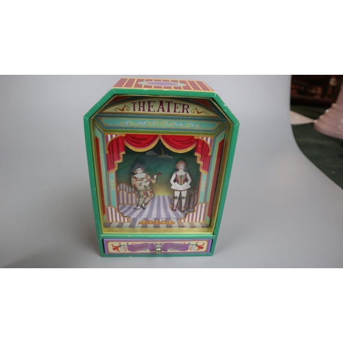 196 - 2 boxed mechanical music boxes - Theatre and Circus