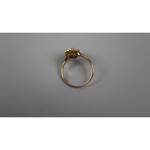 73 - 18ct gold opal and diamond set ring - Size N½