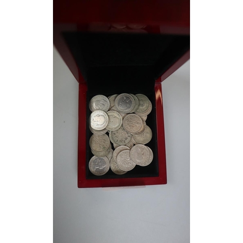 98 - Collection of silver 6 pence coins