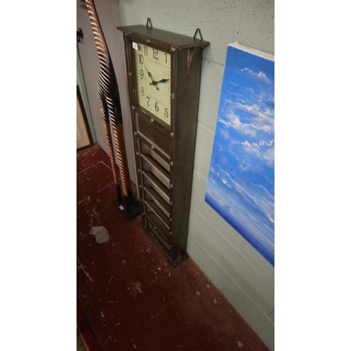 416 - Industrial style letter rack clock
