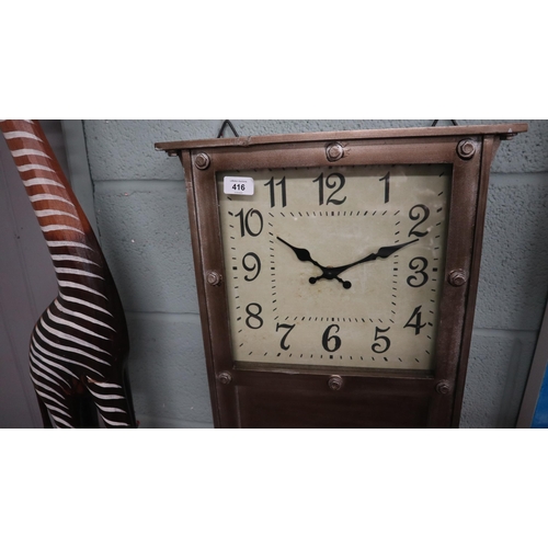 416 - Industrial style letter rack clock