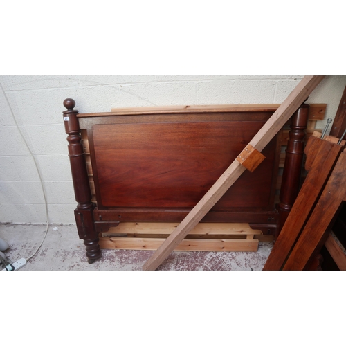 417 - Mahogany framed double bed