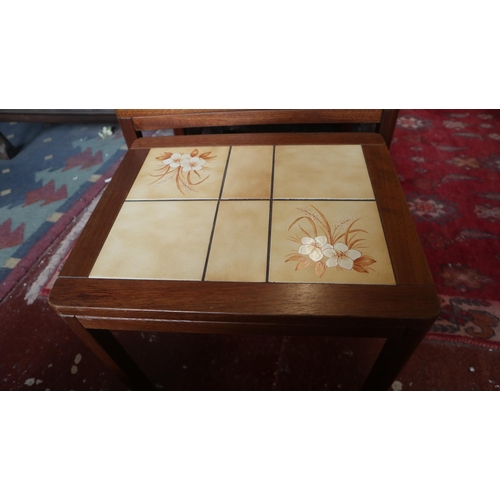 452 - Nest of tiled top tables