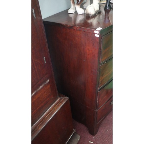 358 - Victorian mahogany bow front chest of drawers - Approx size: W: 102cm D: 51cm H: 112cm