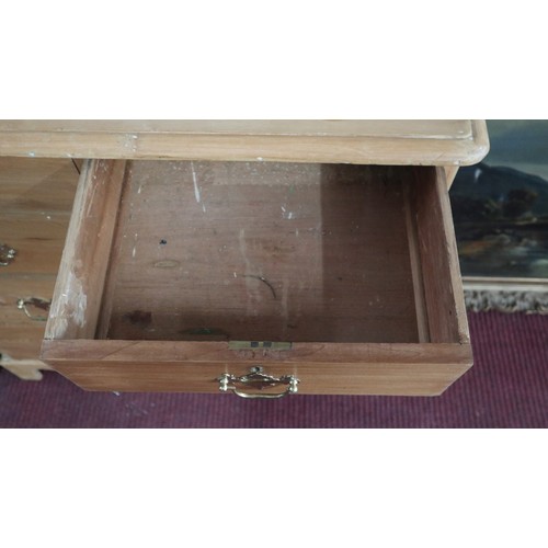 360 - Victorian stripped and polished pine chest of drawers - Approx size: W: 97cm D: 46cm H: 95cm