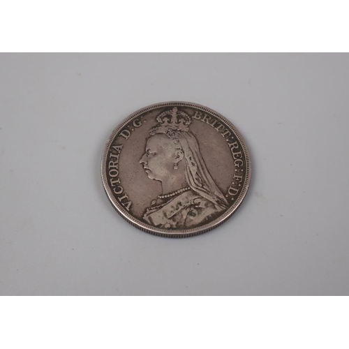 113 - Queen Victoria - 1889 silver Crown 5 shillings