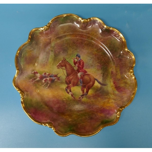 210 - Hand painted plate by Worcester artist Richard Budd