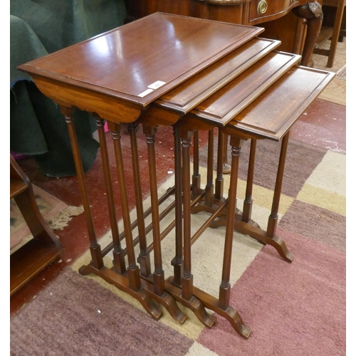 281 - Edwardian inlaid nest of 4 tables