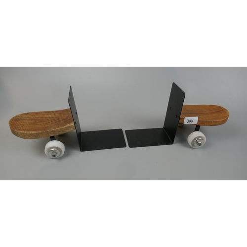 295 - Pair of retro themed skateboard book ends