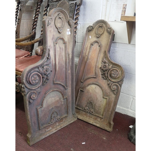 385 - Victorian cast iron pew ends