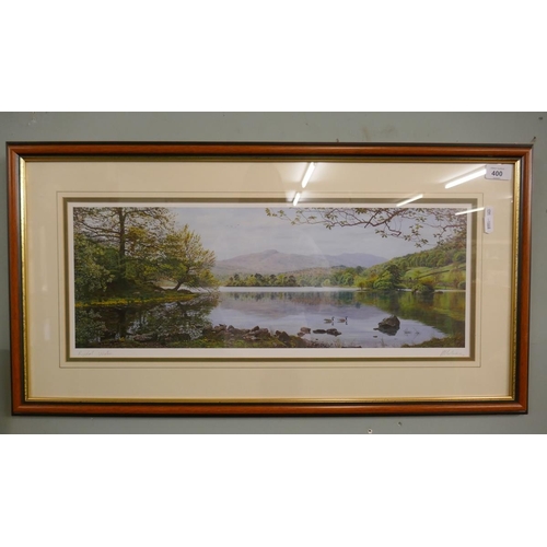 400 - Signed print Rydal Water by K Melling