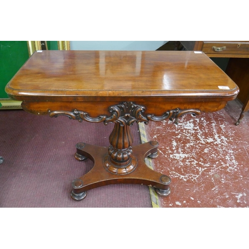 406 - William IV mahogany card table