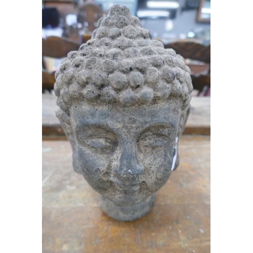 436 - Stone Buddha bust - Approx H 21cm