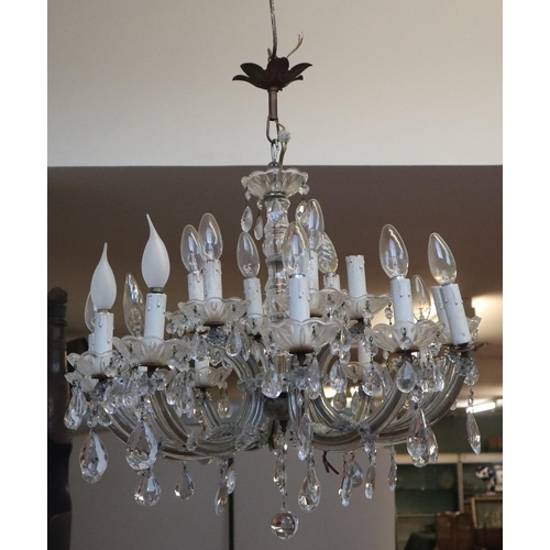 466 - Antique French 18 branch chandelier - c1910