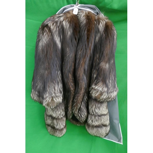 475 - Authentic fox fur three quarter length coat