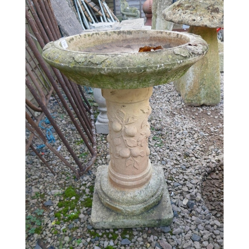 521 - Stone birdbath - Approx height: 67cm