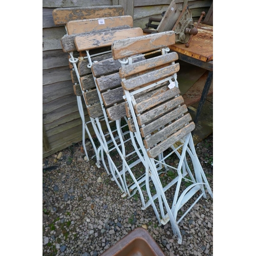 528 - 6 folding garden chairs