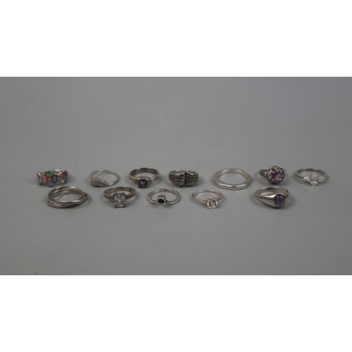 86 - Collection of mostly silver rings