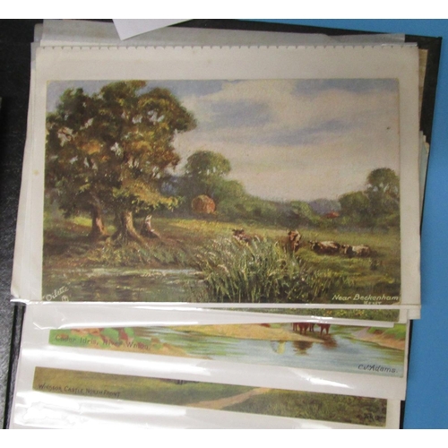 149 - 2 postcard albums of cattle - to include Harry Payne and AR Quinton