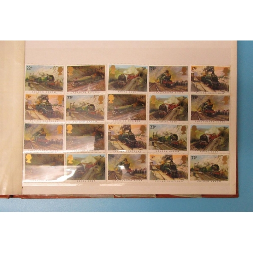 155 - Album of railway postcards and commemorative stamps