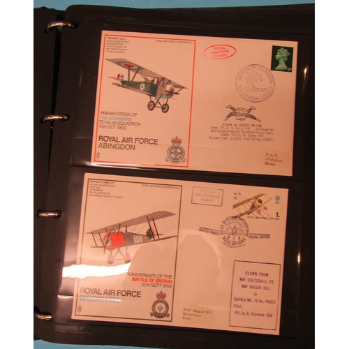 156 - Stamps - Aviation RAF covers in binder