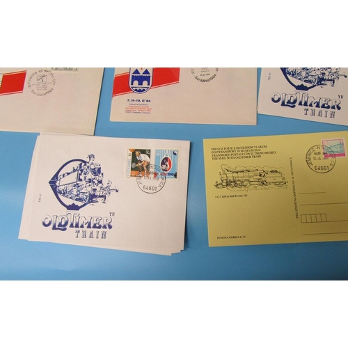 162 - Stamps - Yugoslavia - Trains and Olympic games FDCs