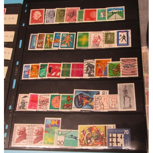 166 - Stamps - Foreign on stock cards including Korea sheetlets