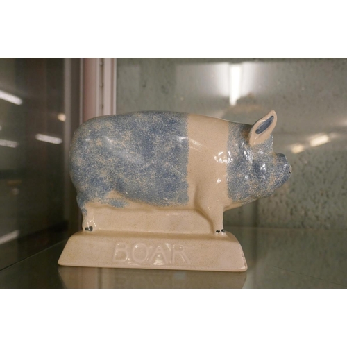 193 - Pair of Rye pottery pigs