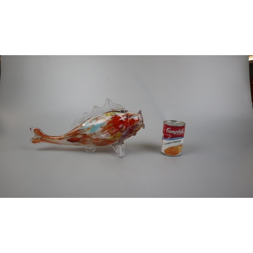 213 - Murano glass fish together with a collection of Murano glass sweets