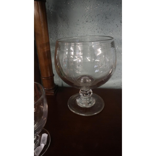 236 - 3 antique glasses 1 A/F - Approx height of tallest: 19.5cm