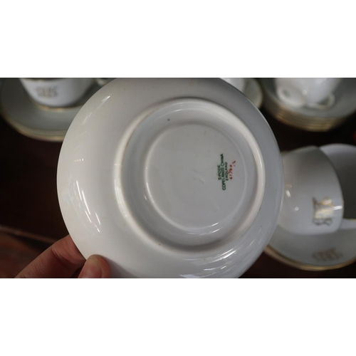 238 - Collection of white Copeland Spode china with initials