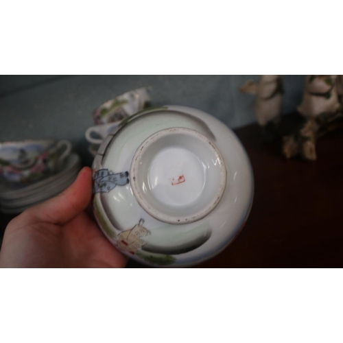 244 - 30 piece Japanese egg shell tea set