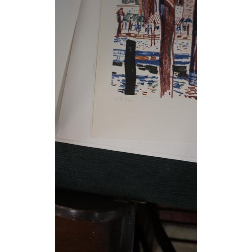 280 - Zdenek Sindlar - folder of signed L/E stone lithographs of London and Washington