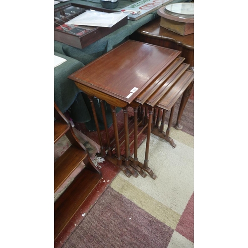 281 - Edwardian inlaid nest of 4 tables