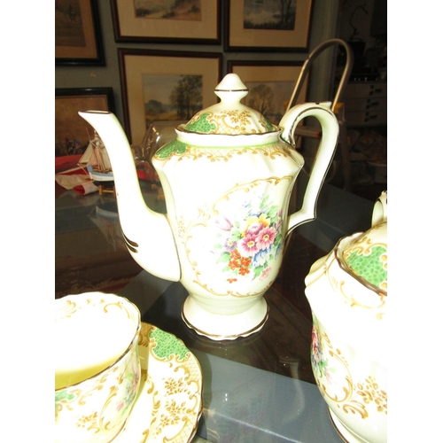 328 - Crown Staffordshire tea service together with a Paragon Victoriana Rose tea set