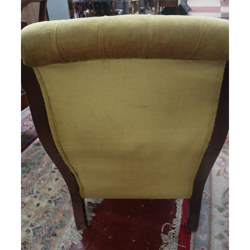 335 - Antique upholstered armchair