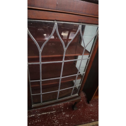 346 - Mahogany glazed display cabinet - Size: W:123cm D:37cm H:122cm