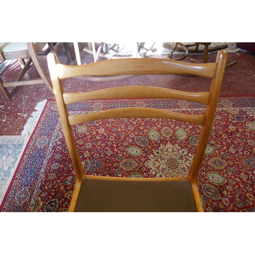 449 - Blonde elm table and 4 chairs