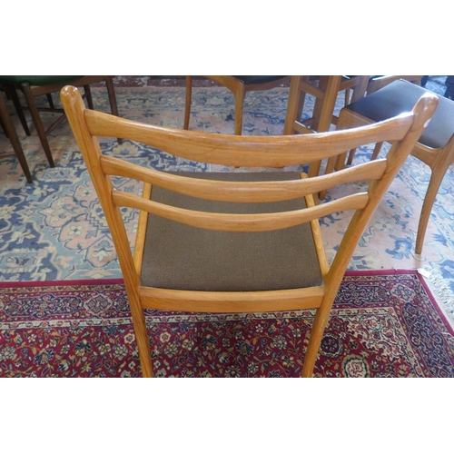 449 - Blonde elm table and 4 chairs