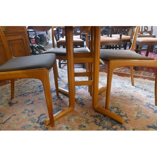 449 - Blonde elm table and 4 chairs