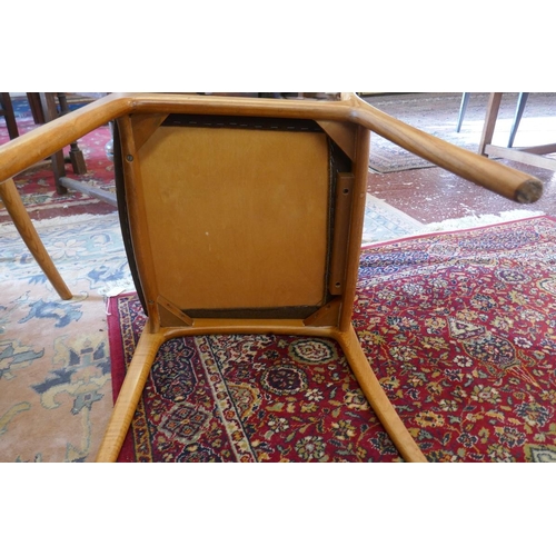 449 - Blonde elm table and 4 chairs