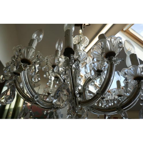 466 - Antique French 18 branch chandelier - c1910